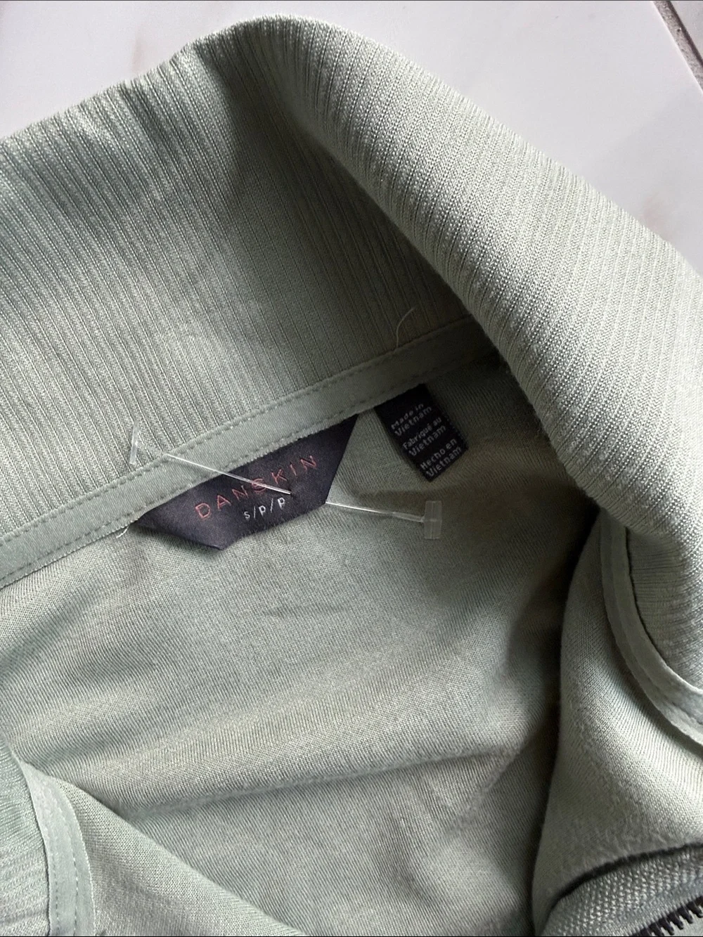 Danskin Half-Zip Pullover Sweatshirt in Sage